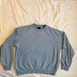H&M Men's Light Blue Crewneck with DISCOLORATION SEE PHOTOS